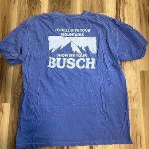 Anheuser Busch Comfort Colors Blue Graphic Tee - Men’s Busch Light
